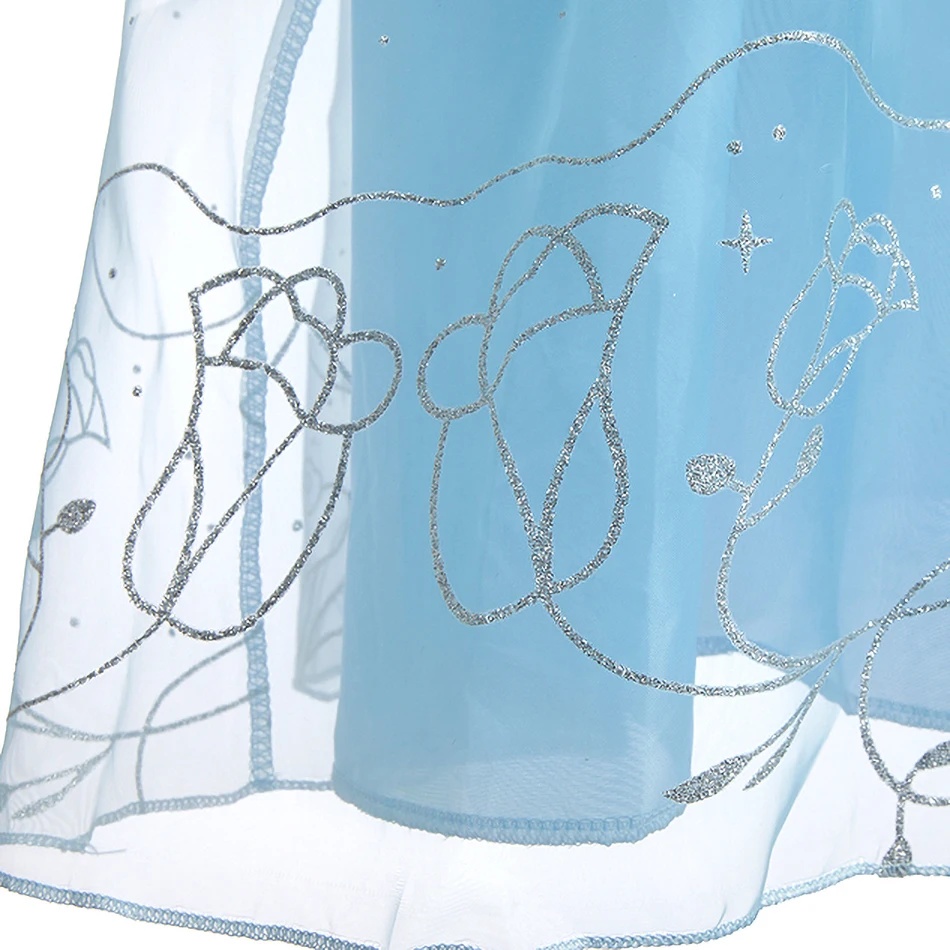 Little Girls Princess Dress Up Kids Summer Performance 2-8 Years Cosplay Dresses Children Cinderella Carnival Fancy