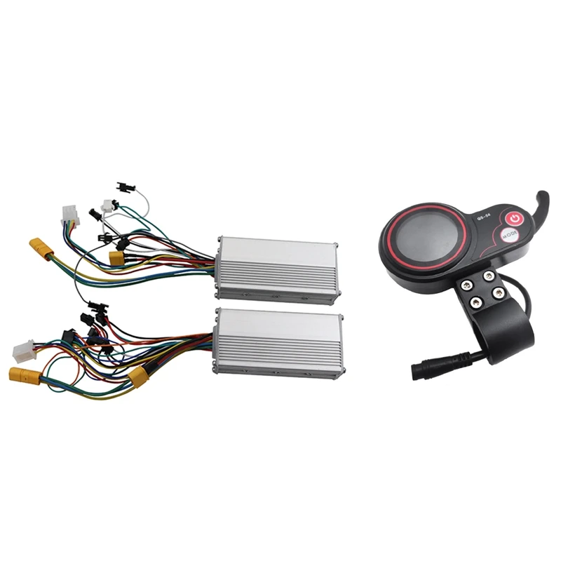 QS-S4 48V-60V Thumb Throttle LCD Display Meter For Zero 8 9 10 /10X Electric Scooter 6PIN With Dual Drive Controller