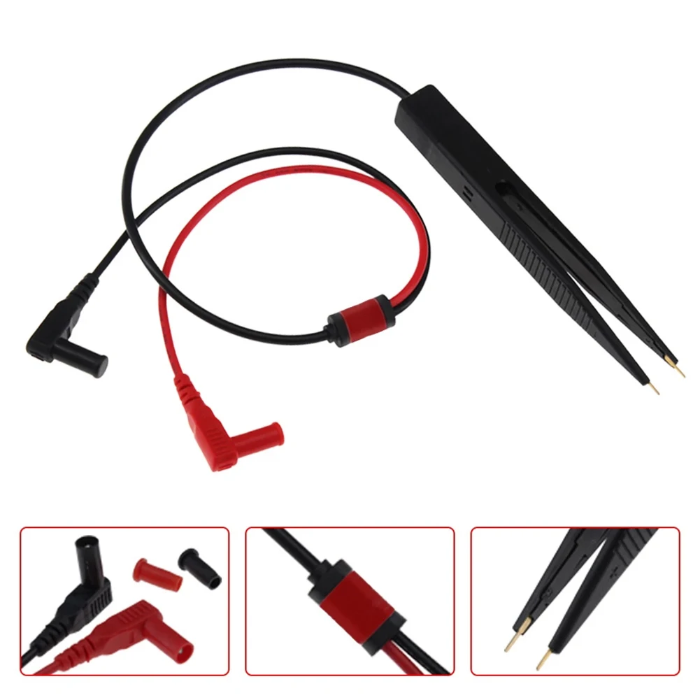 

Chip Test Clip Multimeter Probe Tweezers Patch For Capacitance Inductance SMD For Resistor Capacitor Or Other SMD Components