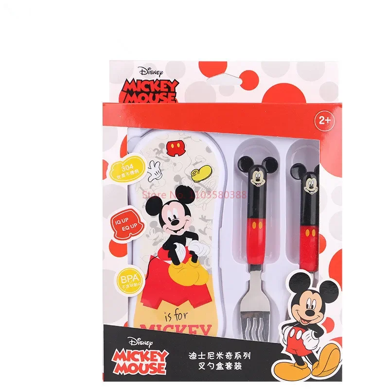 Новинка детская посуда Disney с Микки и Минни ложка тренировочная из нержавеющей