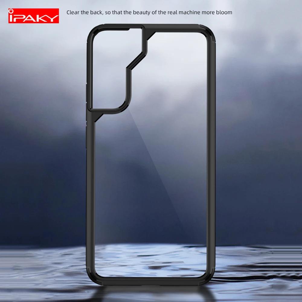 

IPAKY for Samsung S22 Case S22 Plus Silicone Acrylic Hybrid Airbag Shockproof Armor Transparent Case for Samsung S22 Ultra Case