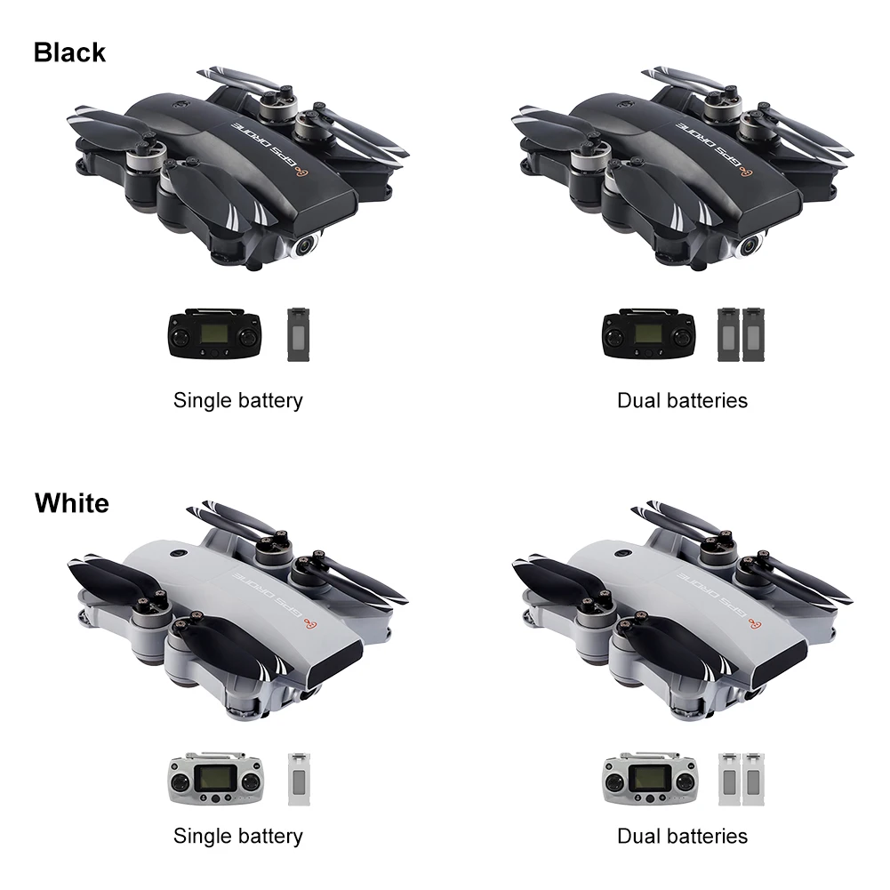 Радиоуправляемый Дрон X16 складной Квадрокоптер с Wi-Fi FPV GPS камерой 6K 25 мин. без