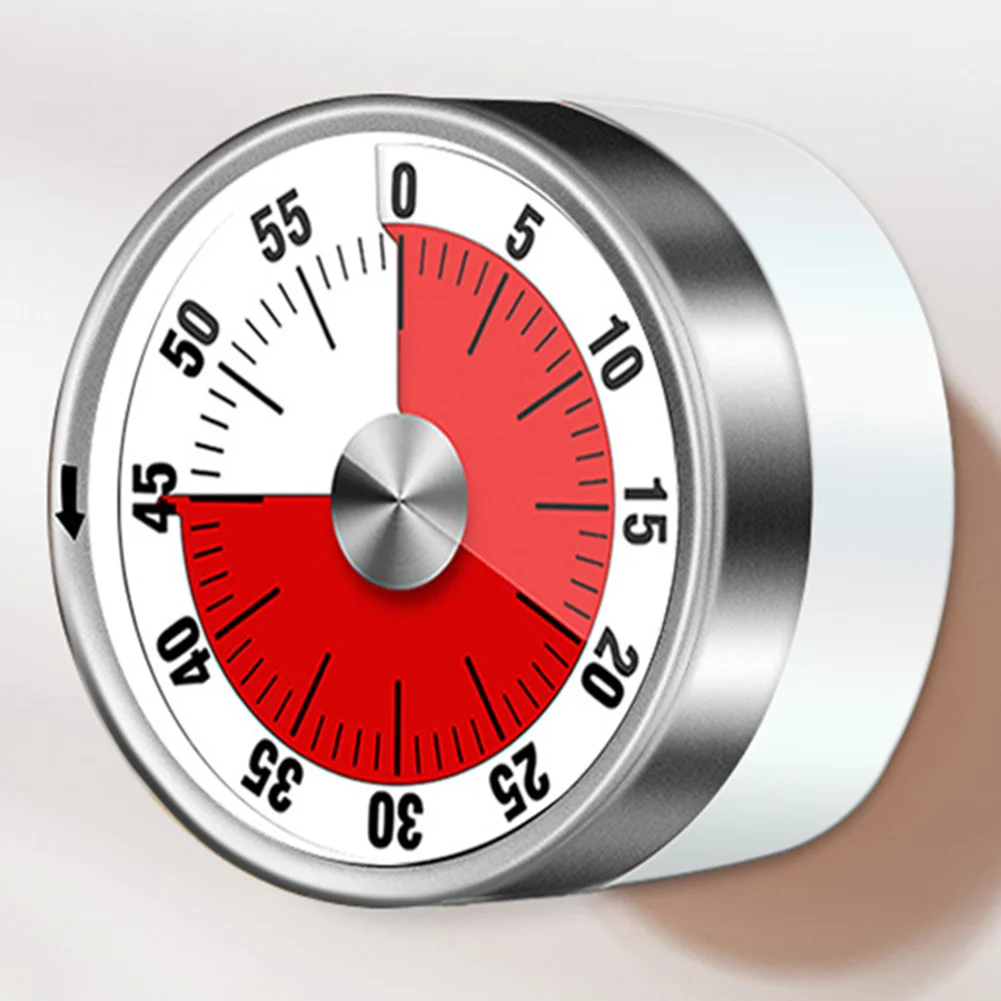 

Brand New Timer Indicator 7.7cm * 7.7cm * 3.8cm Adsorbed Baking Kitchen Cooking Timer Mechanical Office Reading
