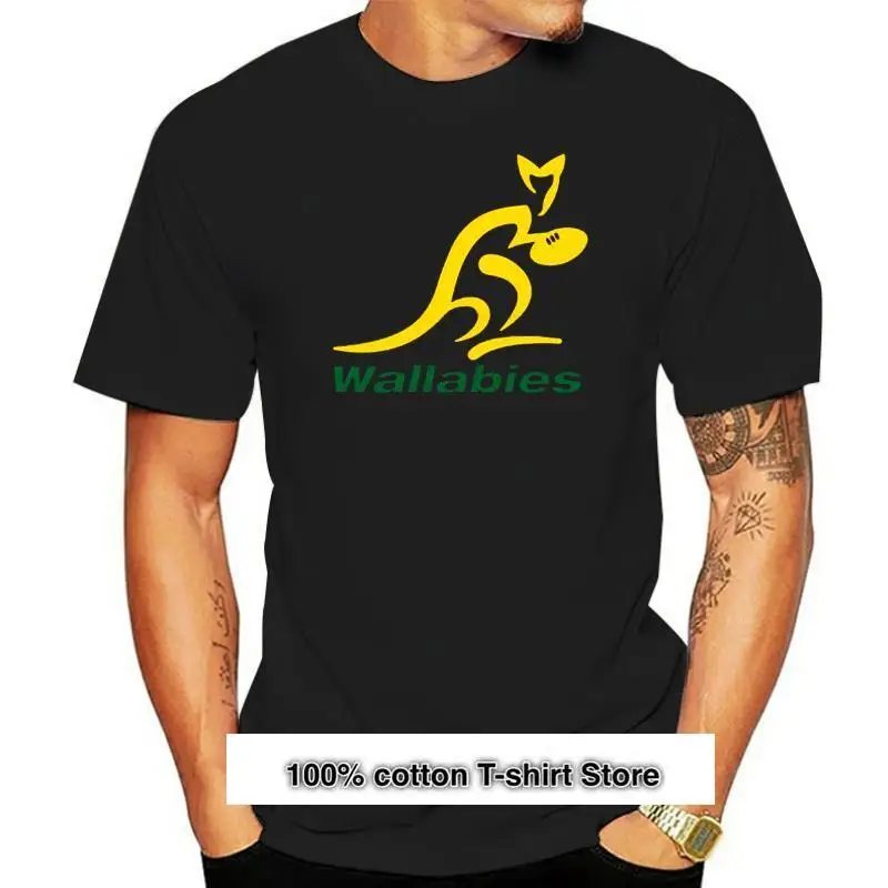

Wallabies-Camiseta с логотипом для регби для мужчин, camisa negra с принтом на заказ