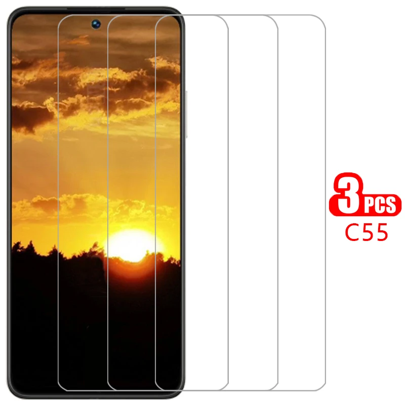 Чехол для телефона realme c55 закаленное стекло на realmec55 c 55 55c задняя крышка 360 realmi