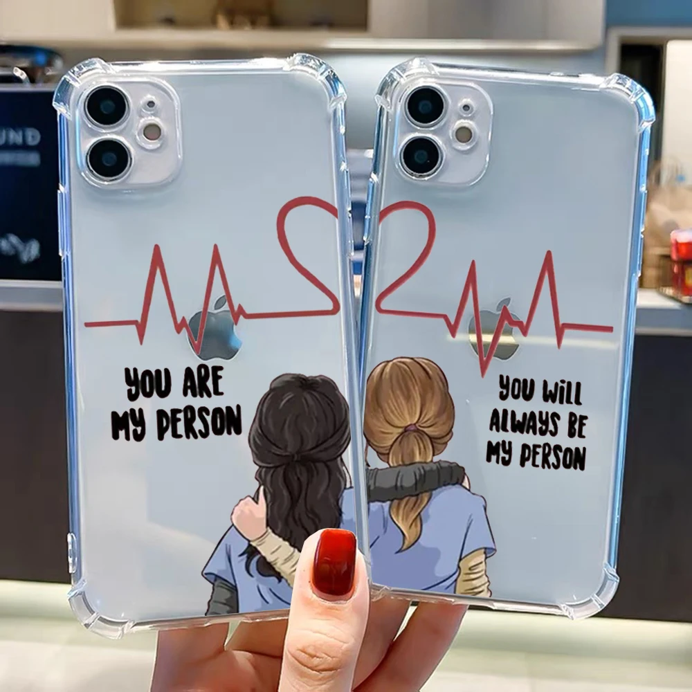 Greys Anatomy Clear Transparent phone case for iPhone 14 11 12 13 mini pro XS MAX 8 7 6 6S Plus X SE XR