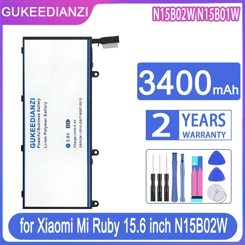 Аккумулятор GUKEEDIANZI большой емкости N15B01W 3400 мАч для Xiaomi Mi Ruby 15 6 дюйма Timi TM1703 TM1802-AD/N/C