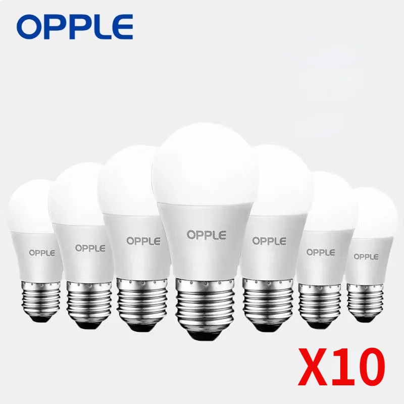 OPPLE 5 Pcs 10 Pcs LED Bulb E27 Lamp Light 3W 9W 12W 14W Energy Saving Ceiling 3000K 6500K White Warm Color Living Room Bedroom