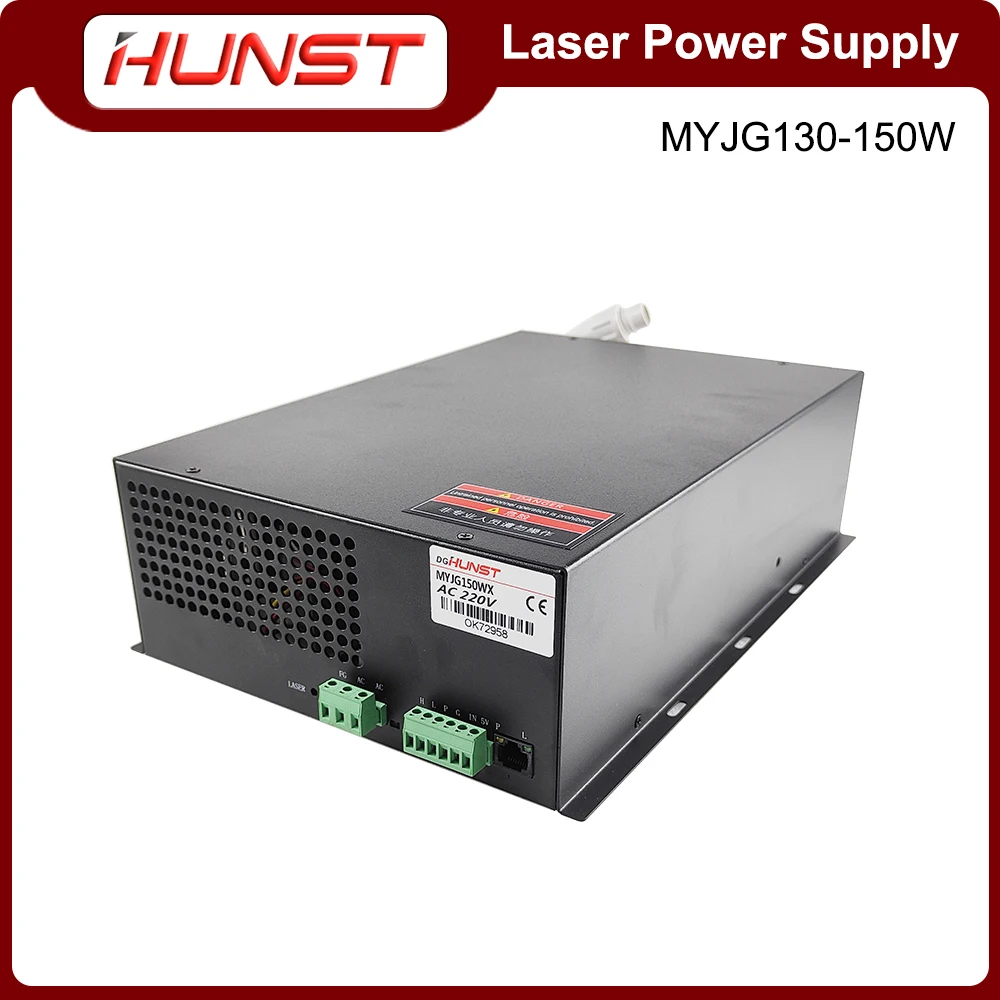 Hunst 130w CO2 Laser Power Supply MYJG-150W Suitable For 130~150w CO2 Engrag And Cutting Machine Glass Tube