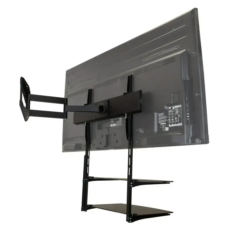 

Wall Mount Shelf | Two Tempered Glass Shelves | Storage Bracket | Fits VESA Patterns 400x400mm Tv stand for inch tv Tv cart Sup