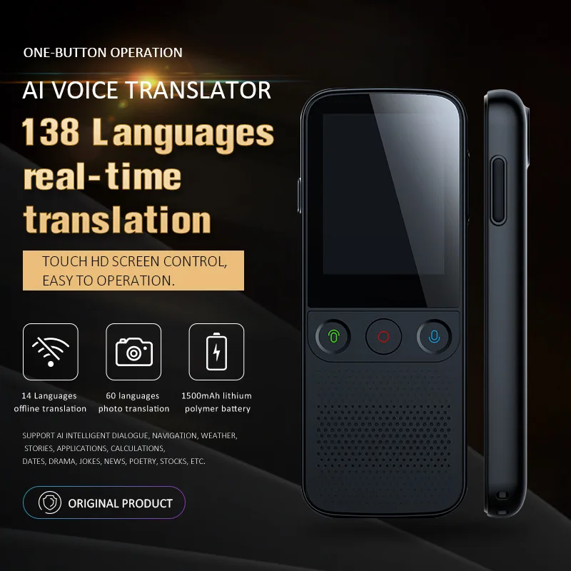 2022 T10 PRO Smart Voice Translator 137 Multi Languages in Real Time Online Instant Off Line Translation AI Learning Conversion enlarge