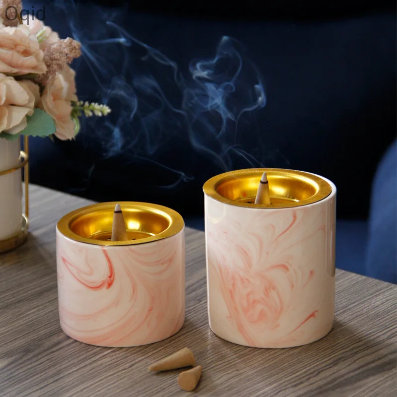 

Arab Incense Burning Holder Ceramic Burner Evaporator Maker Zen Dekoration House Arabic Style Smoker for Middle East Incinerator