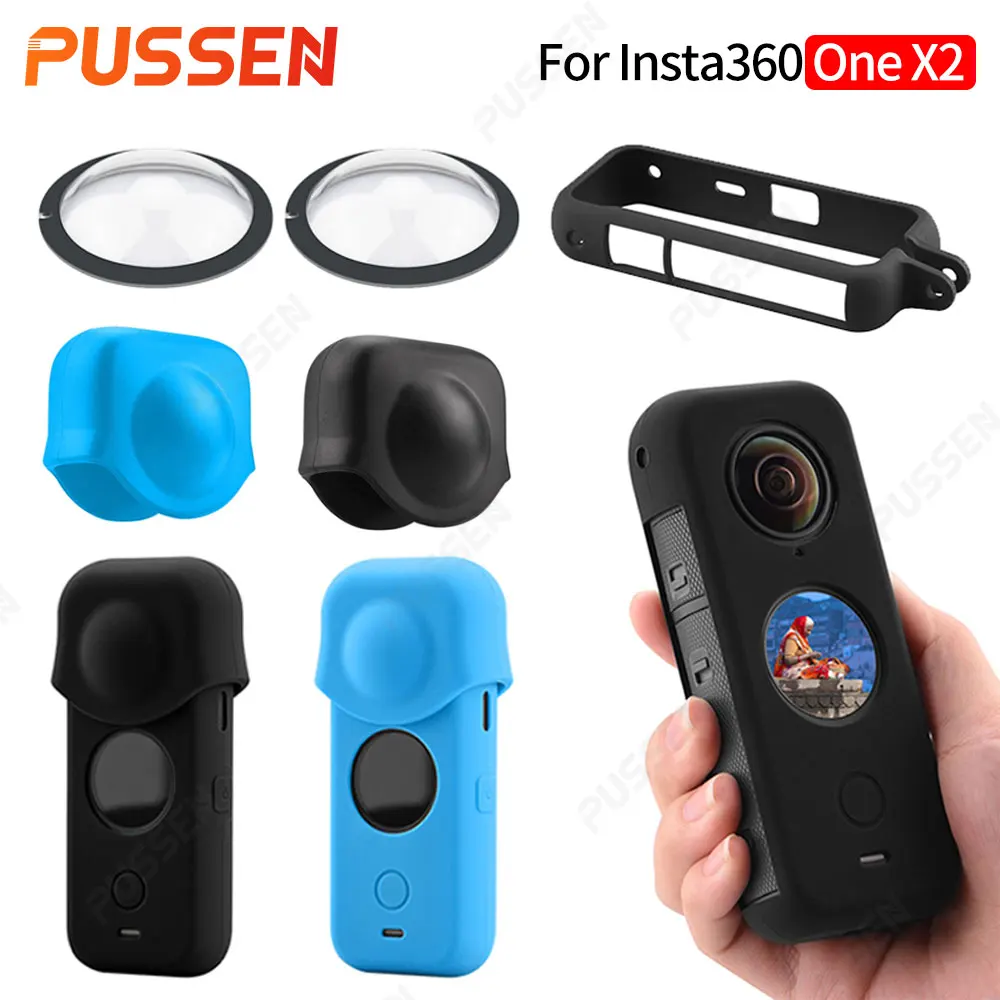 

Силиконовый чехол для Insta360 ONE X2, мягкая крышка, пылезащитная крышка для объектива, защитная рамка для Insta360 onex2, аксессуары