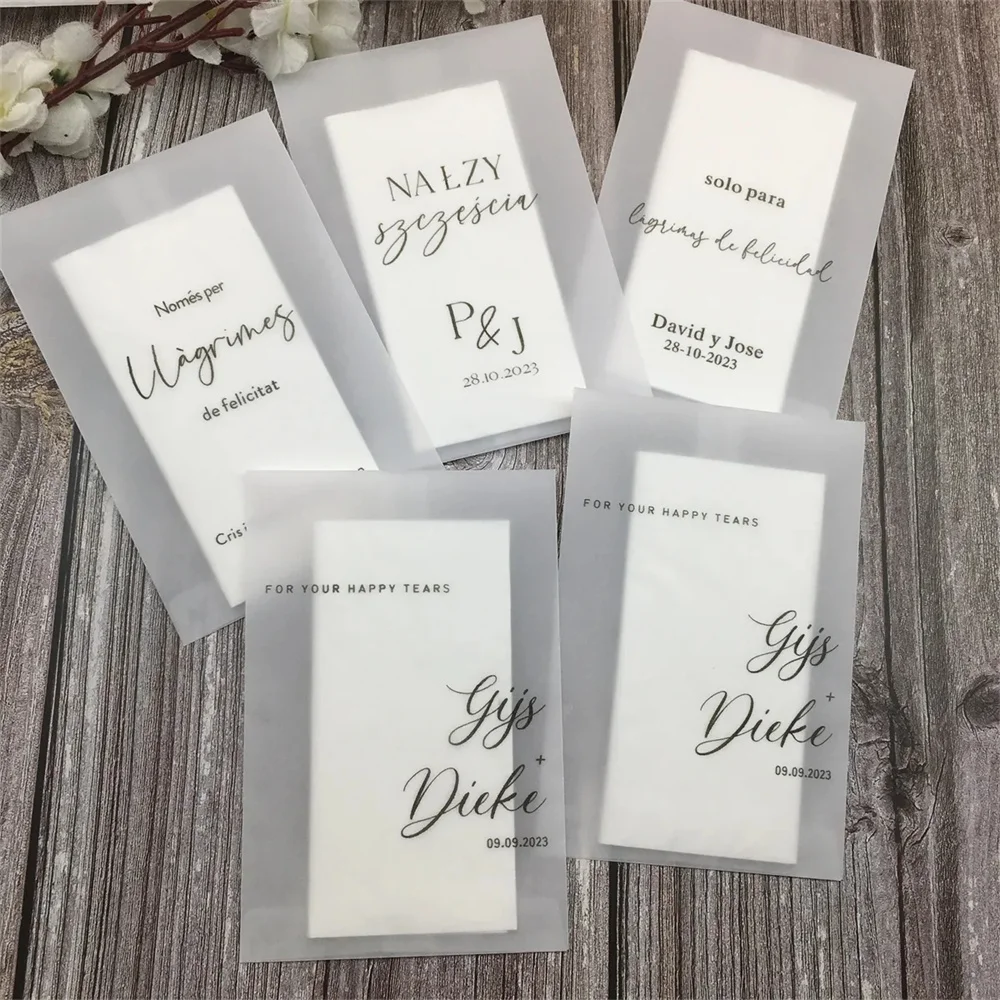 25 шт. салфетки Happy Tears-свадебные салфетки-для ваших счастливых