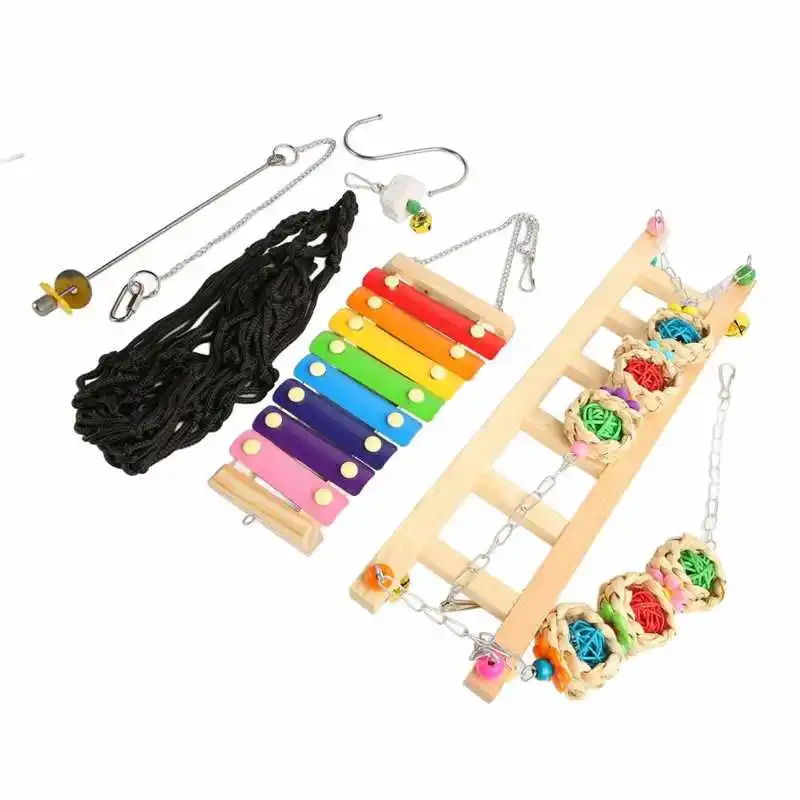 

Chicken Toys Alleviate Boredom Bird Xylophone Toys with Hook for Parrot