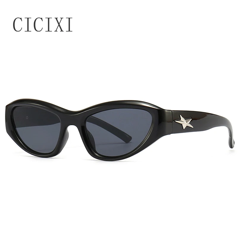 

CICIXI Luxury Y2K Punk Sunglasses Women Brand Designer Mirror UV400 Goggle Vintage Men Cat Eye Sun Glasses Shades