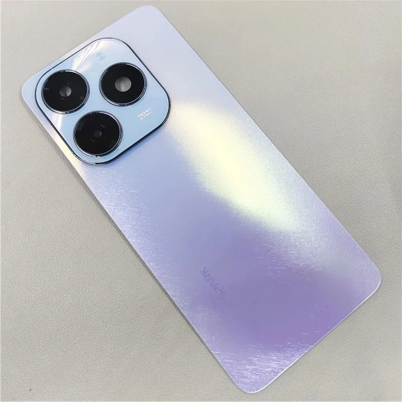 Фото BANERYPAK A+++ Полный корпус для Tecno Spark 20 KJ5, средняя рамка + задняя крышка батареи с объективом камеры, запасная часть для ремонта. №5
