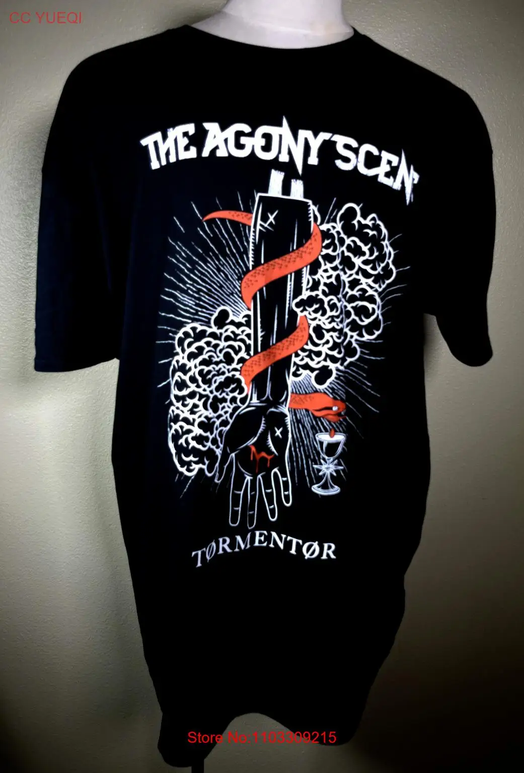 Черная мужская футболка с коротким рукавом The Agony Scene Tormentor Coffin Punk Band 3XL