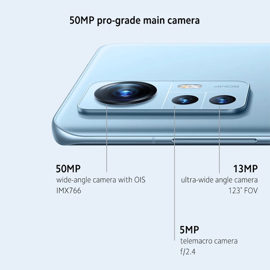 Смартфон глобальная версия Xiaomi 12X 8 ГБ 256 NFC Snapdragon 870 120 Гц 6 28 дюйма FHD + DotDisplay 50 МП |