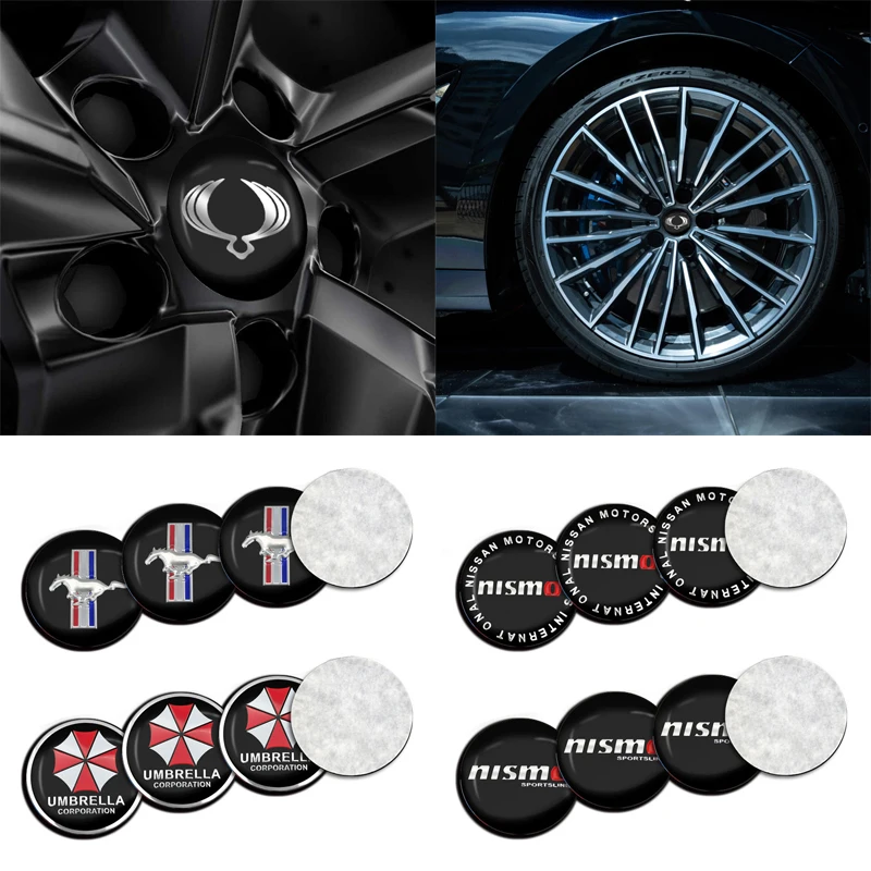 

4pcs Car Wheel Center Hubcap 3D Tire Metal Sticker For Honda Civic 10th 5D 4D 3D EK EG CR-V 5 6 7 8 9 10 Accord 2 3 5 6 7 8 SMX