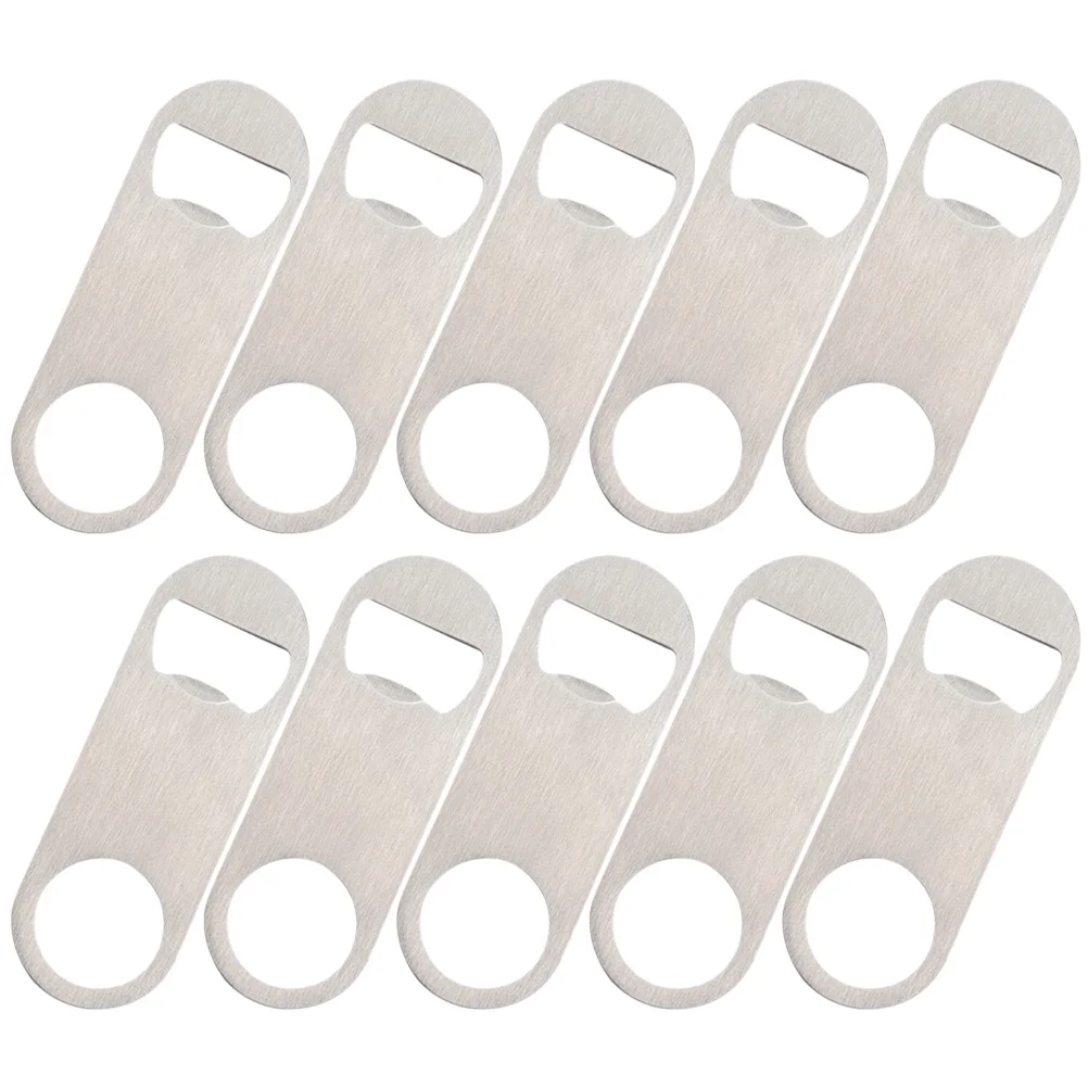 

10pcs Portable Beer Opener Kitchen Bottle Opener Flat Bottle Opener Restaurant Bottle Opener
