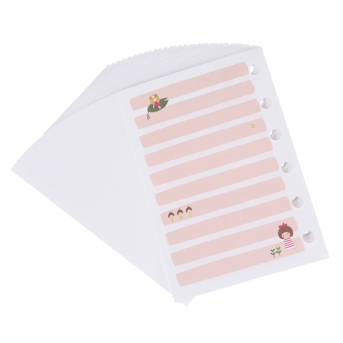 

3pcs A7 Loose-Leaf Refill Paper Colorful Notebook Replacement Core Papers Colorful Papers for School Store