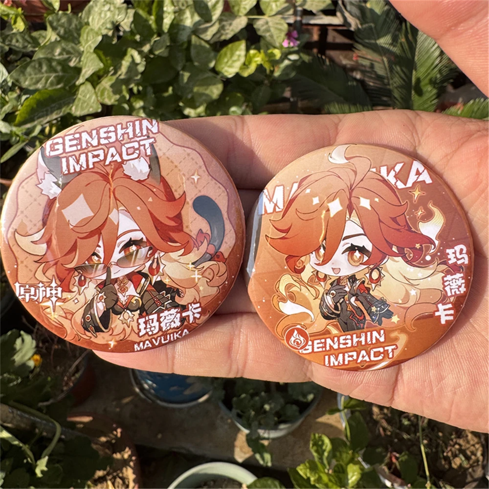 Игра Genshin Impact Pyro Archon Mavuika Haborym Kembali Косплей Костюм Значок Булавка SPTE Жесть Брошь