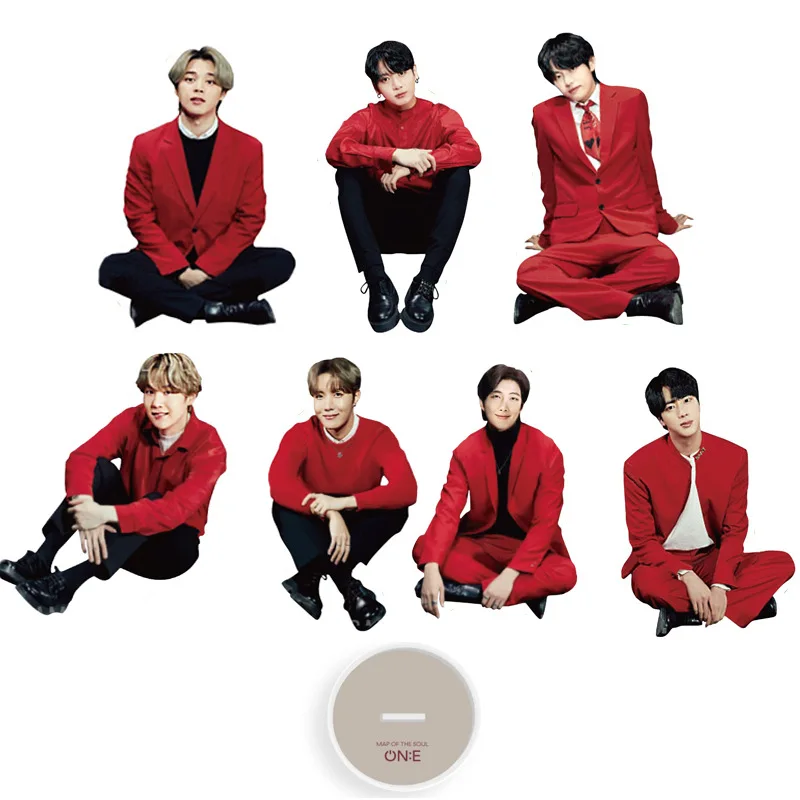 

Kpop Bangtan Boys Stand Figure Model Map Of the Soul ON:E Transparent PVC Acrylic Figures Stand Desktop Station Brand Wholesale