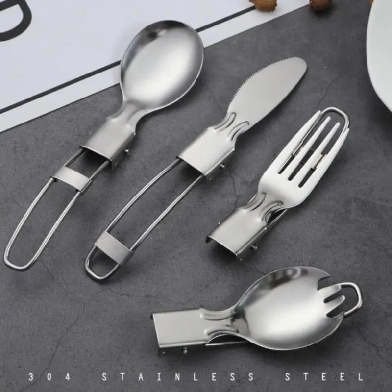 Folding Spoon Spork Outdoor Tableware Outdoor Camping Cookwa