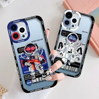astronauts suitable cases for iphone 13 12 mini 11 pro max xs x xr 7 8 plus se 2020 2022 transparent soft tpu protection shell