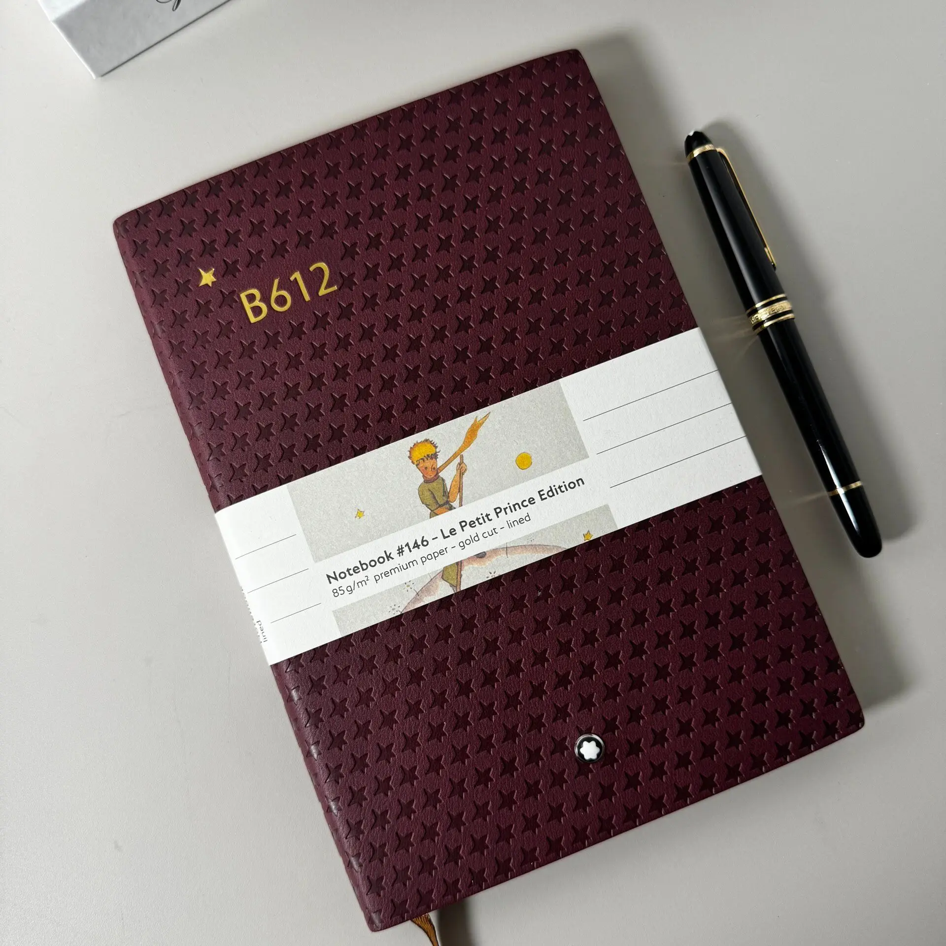 Фото Роскошный блокнот Montblanc Le Petit Prince из коричневой телячьей кожи с закладкой, для офиса, письма и дневника, подарок №2