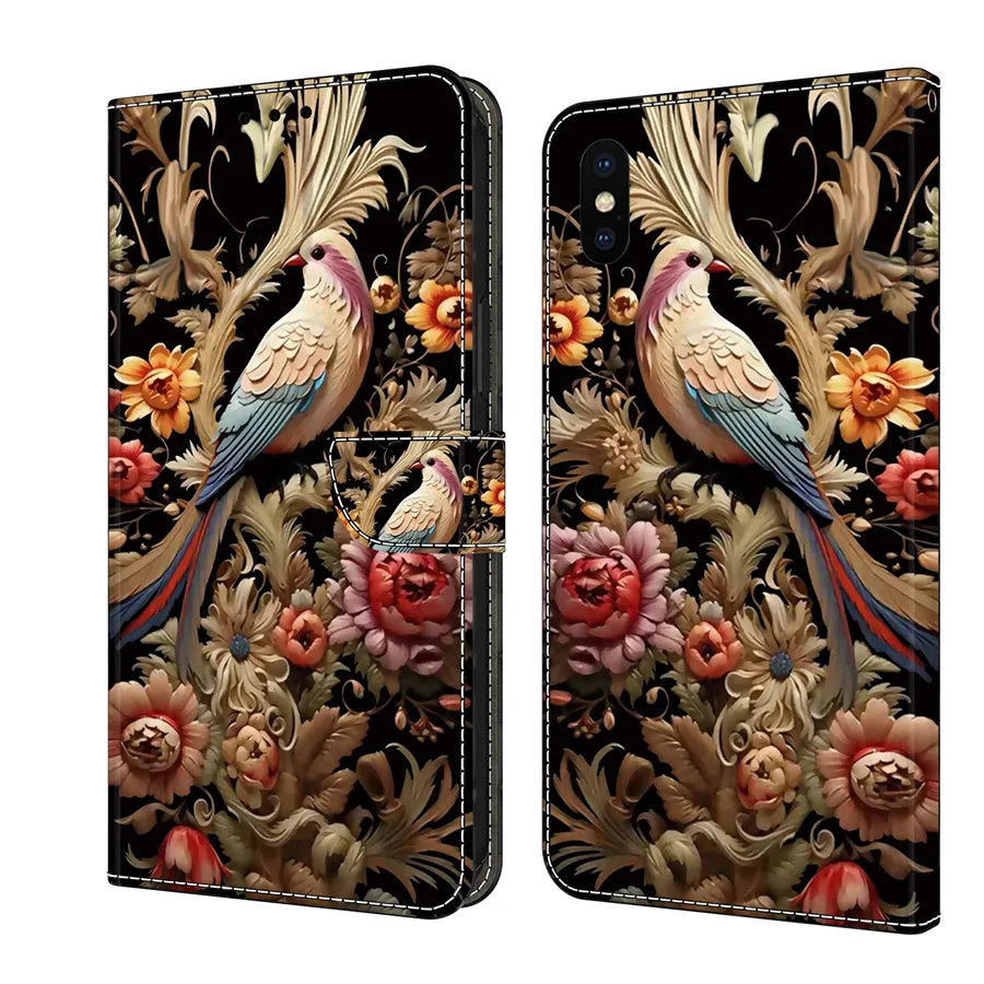 Кожаный чехол с модным узором для Samsung Galaxy S21 S22 S23 FE S24 Plus Note 20 Ultra 5G держатель карт