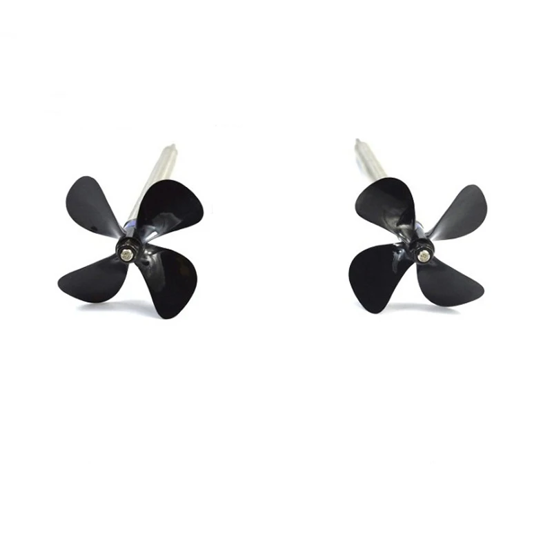 

1Pair 4mm Stainless Steel Transmission Shaft Assembly 50mm 4 Blades CW+CCW Propeller Kit + Propeller Crutch for RC Bait Boat