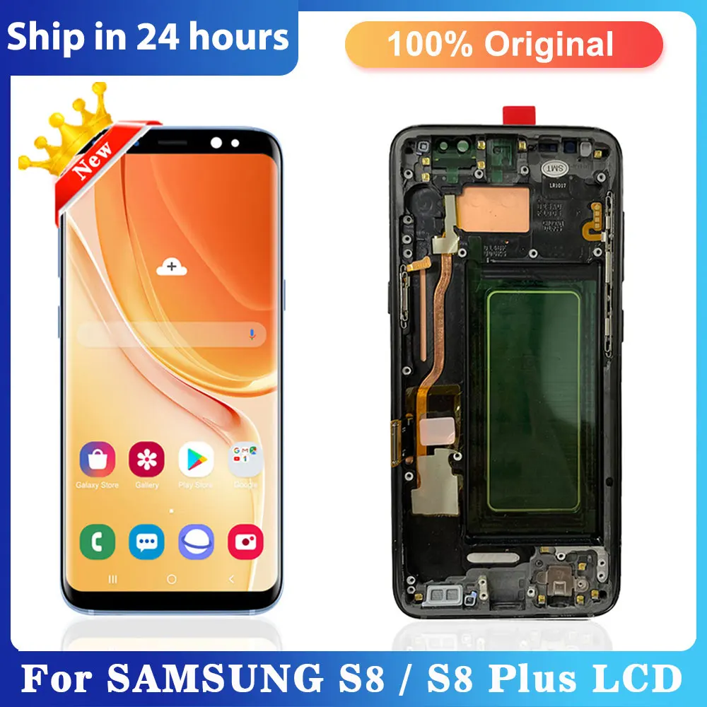 

Original For Samsung Galaxy S8 LCD Display Replacement,For Galaxy G950 G950F Touch Screen Digitizer For Galaxy S8Plus G955 G955F