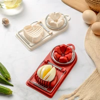 2 in 1 multifunctional upgrade egg cutter stainless steel slicer sectioner mold flower shape luncheon meat tools kitchen gadgets