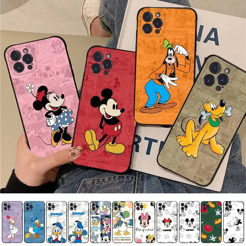 

Disney Mickey Mouse Phone Case Silicone Soft for iphone 14 13 12 11 Pro Mini XS MAX 8 7 6 Plus X XS XR Cover