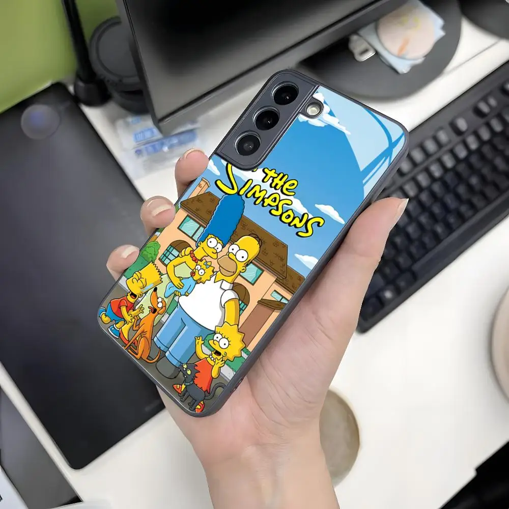 Funny Homer Simpson Phone Case for Samsung S24 S23 S22 S20 Fe S21 Note20 Ultra Plus Magnetic Glass Cover