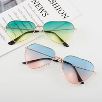 vintage metal frame heart shape sunglasses uv400 women summer beach retro gradient fashion sun glasses beach outdoor eyewear