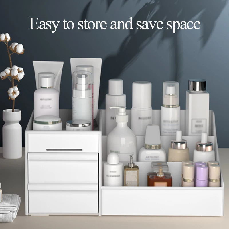 

Makeup Organizer Jewelry Container Cosmetic Storage Box Jewellery Case Make Up Drawers Brush Holder Desktop Sundries Storage Box