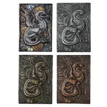 Unique 3D Flying Dragon Journal Embossed Writing Notebook Handmade Leather Cover A5 Notebooks Gift for Men