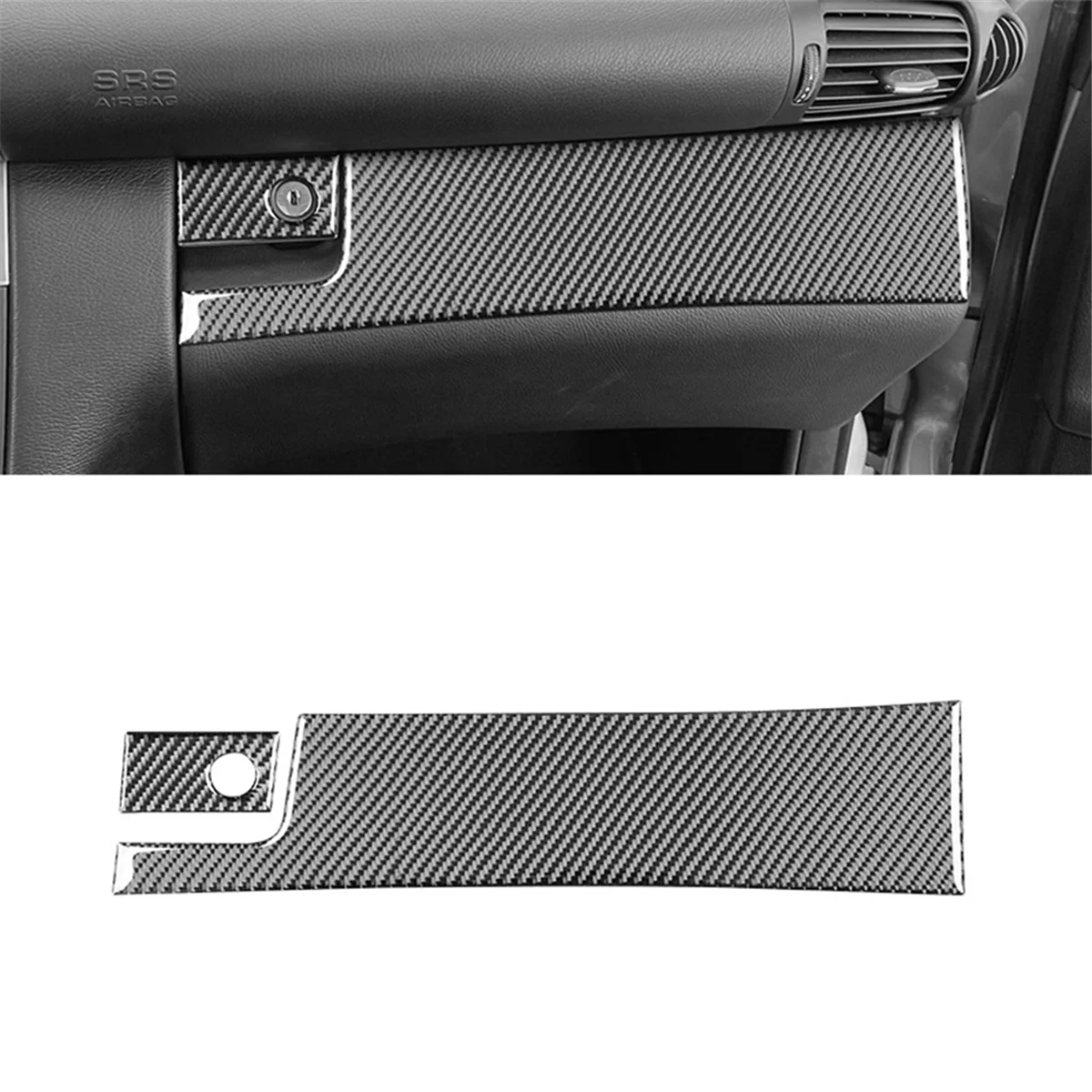 Углеродное волокно LHD для C Class W203 05-2007 Co-Pilot бардачок панель переключателя