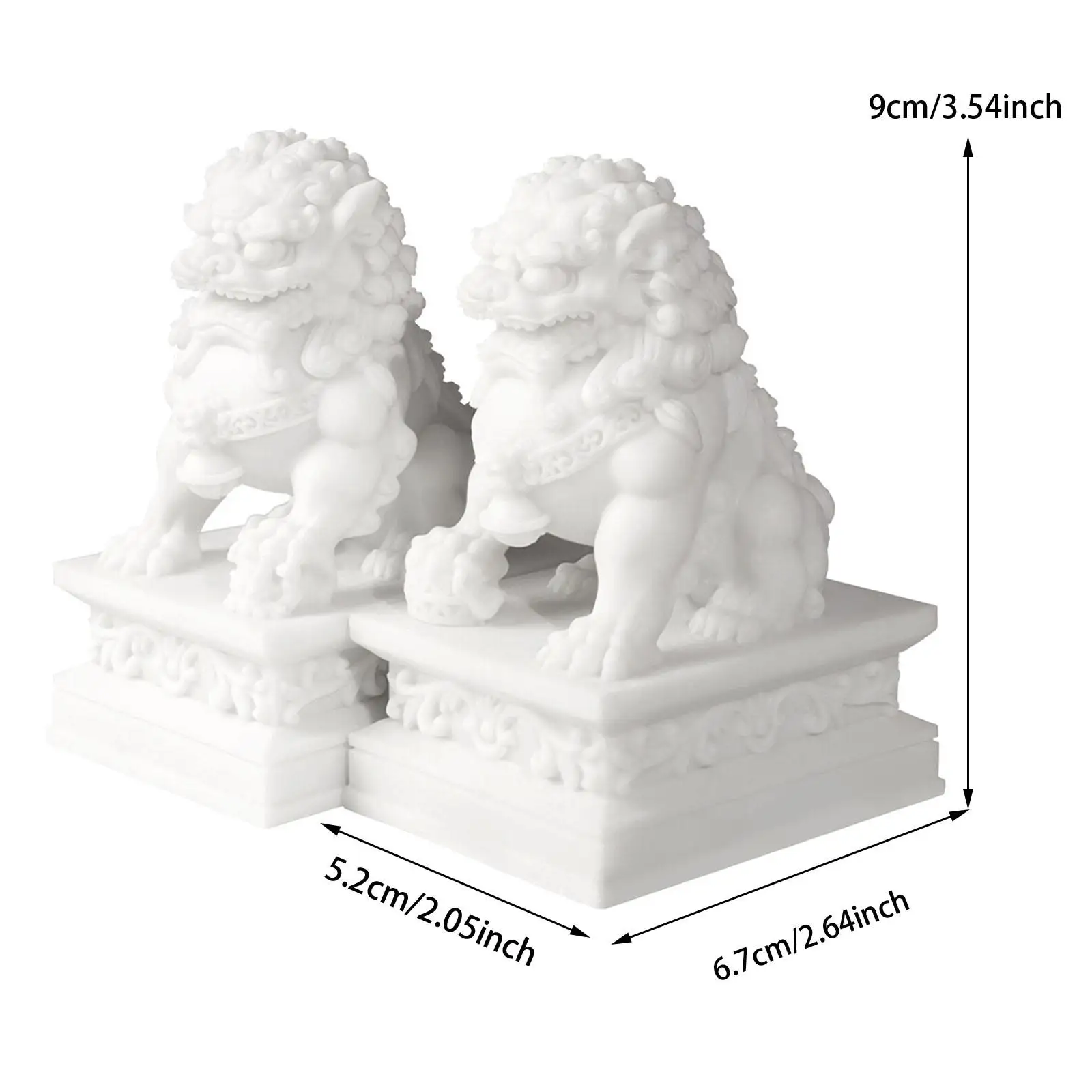 2x миниатюрные фигурки из смолы декор китайские статуи льва скульптуры животных