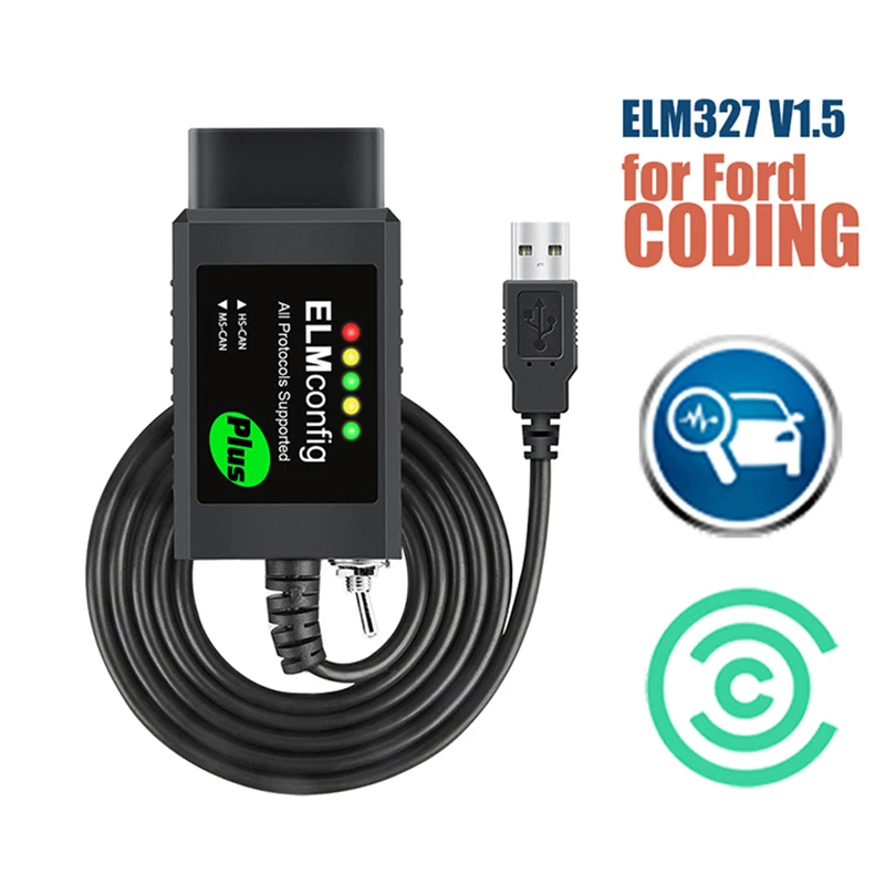 

Диагностический Инструмент Ford FORscan USB OBD2 ELM327 V1.5 С Чипом CH340 PIC18F25K80, Поддерживает CAN HS И MS CAN Для Focus.