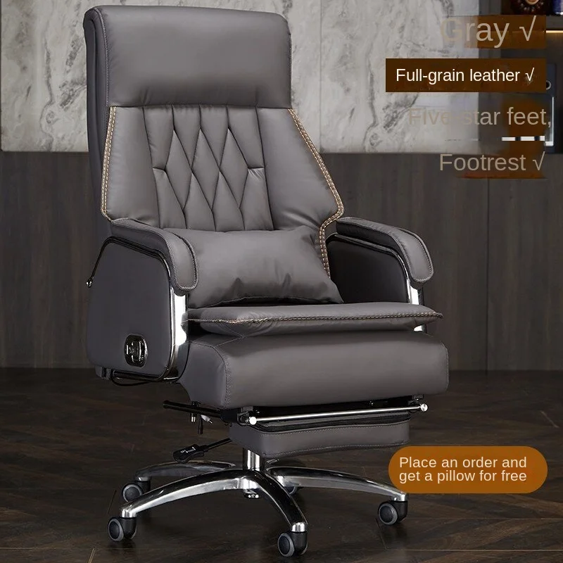 

Recliner Arm Sofa Chair Office Nordic Designer Swivel Leather Chair Lounge Mobile Relaxing Cadeira Home Furniture GXR30XP