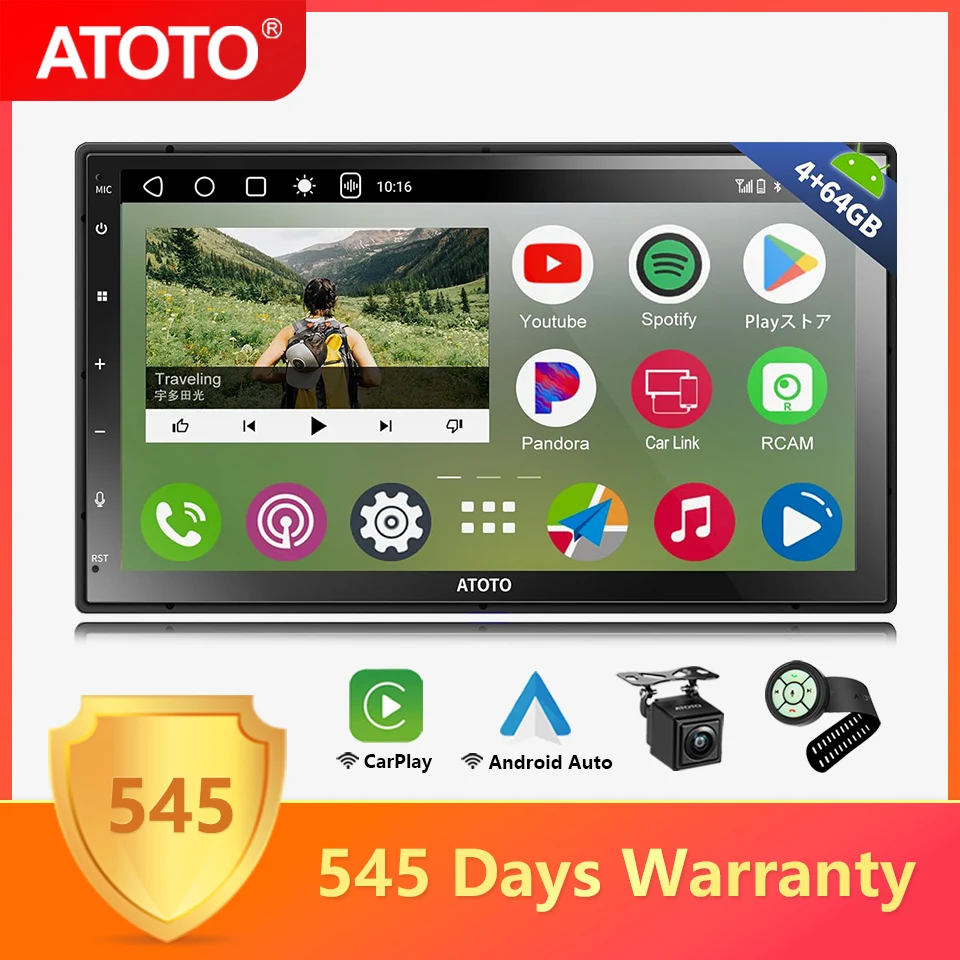 ATOTO 7 дюймов 8-ядерный Android Автомобильная Стереосистема 4G LTE WIFI Bluetooth USB Процветание