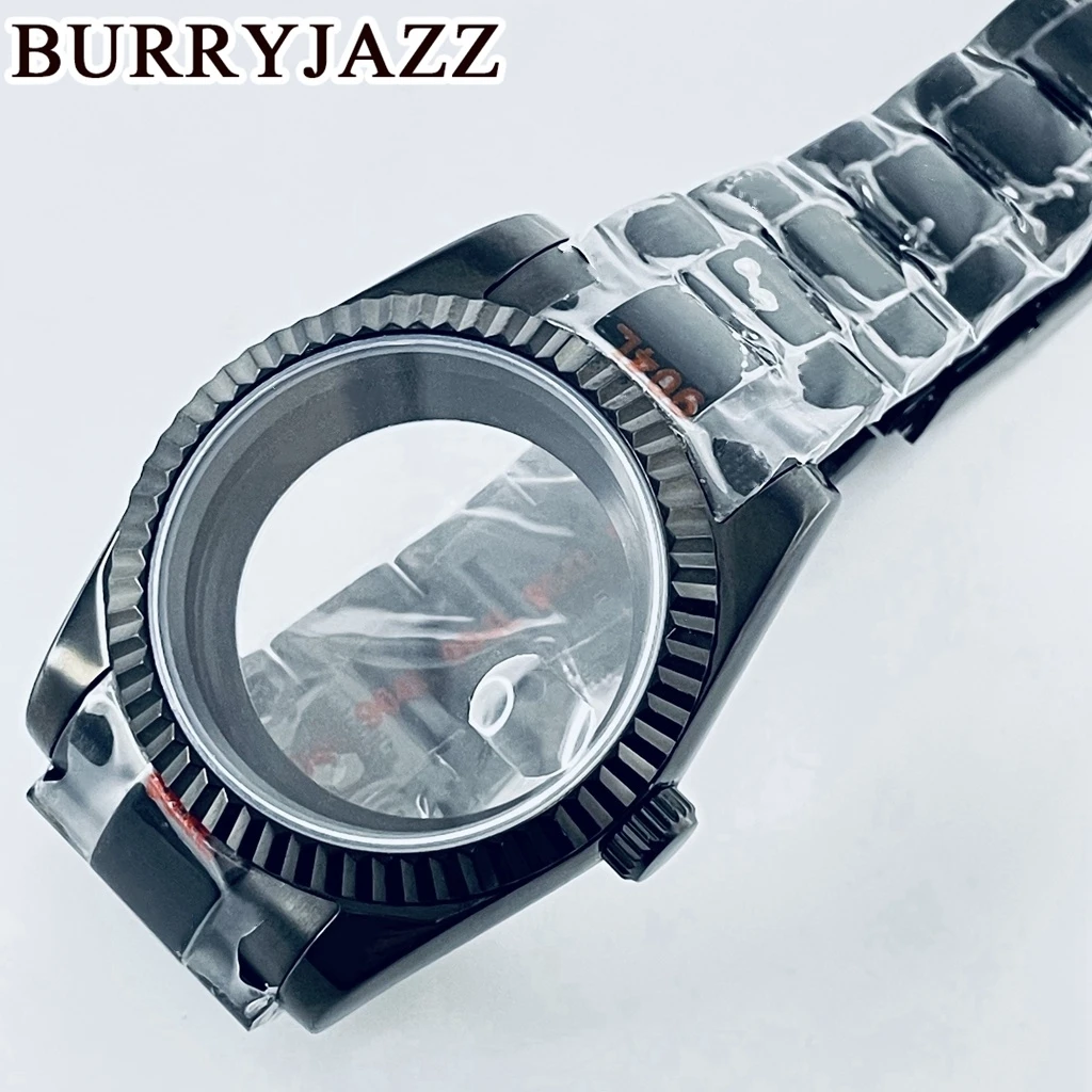 BURRYJAZZ 36 мм 40 NH34 NH35 NH36 NH38 PT5000 ETA2824 Корпус часов Черный корпус из нержавеющей стали