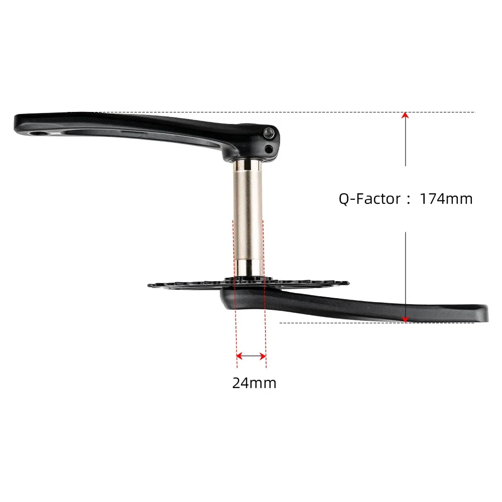 SENICX FM3 MTB усиленный шатун горный велосипед цепная ось 24 мм 170 одна звезда 34T для