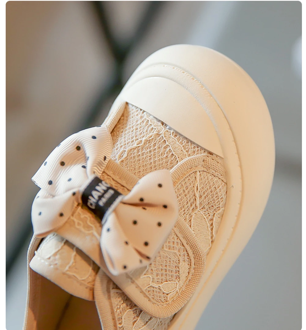

Girls' Shoes Summer Children's Bow Style Small White Sail Cloth Shoes Big Children Girls Breathable Light Sports Shoes