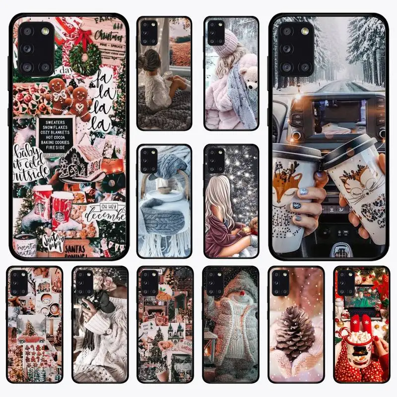 

Coque winter girl christmas vibes coffee Phone Case for Samsung A 51 30s 71 21s 10 70 31 52 12 30 40 32 11 20e 20s 01 02s 72
