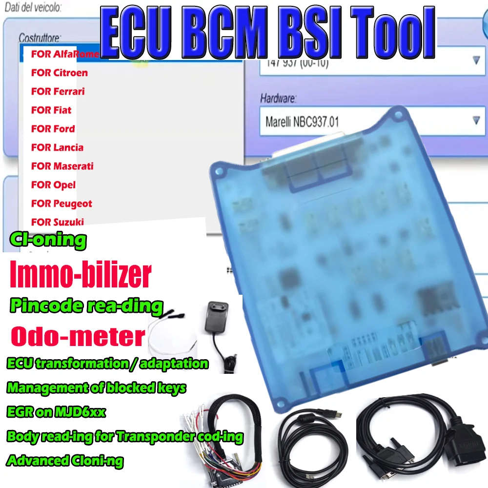 Фото Инструмент для клонирования BCM OBD2, иммобилайзер, блок управления кузовом для iFlash OBD-программатора, для Fiat, для Iveco, автомобильный диагностический инструмент №1
